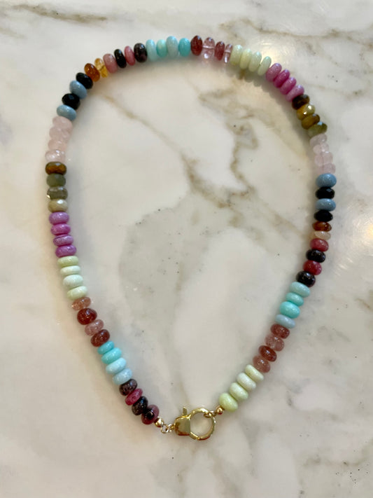 Rainbow OOAK Mixed Opal Necklace