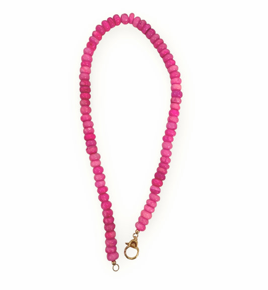 Neon Pink OOAK Opal Necklace